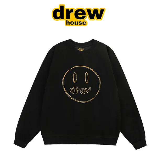 Drew House 歐陽娜娜同款 手繪素描笑臉刺繡圓領衛衣