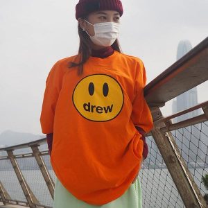 Drew House 笑臉短袖T恤 橘色