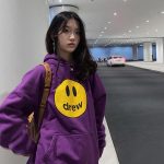 Drew House 賈斯汀比伯笑臉連帽衛衣 梅紫色
