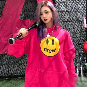 Drew House 笑臉連帽衛衣 玫紅色