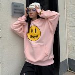 Drew House 賈斯汀比伯 粉色 笑臉連帽衛衣