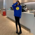 Drew House 賈斯汀比伯笑臉連帽衛衣 藍色