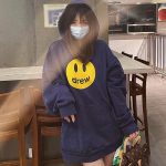 Drew House 賈斯汀比伯笑臉連帽衛衣 藏青色