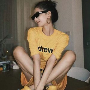 Drew House 字母短袖T恤 黃色