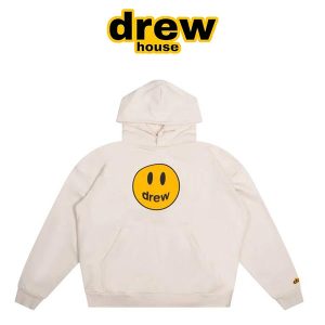 Drew House 賈斯汀比伯笑臉加絨連帽衛衣 男女同款 米白色