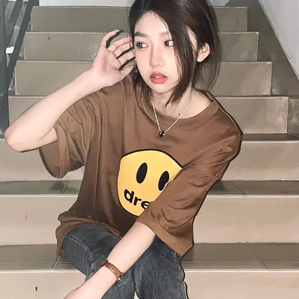 Drew House 賈斯汀比伯 笑臉落肩短袖T恤