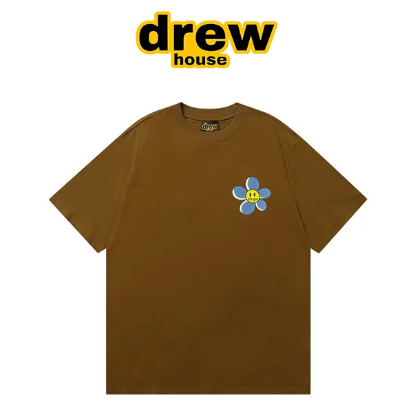 Drew House 新款趣味花朵小太陽花笑臉短袖T恤