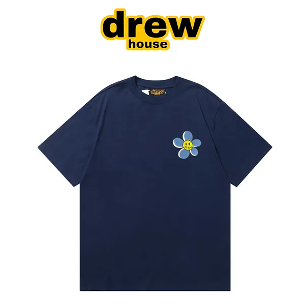 Drew House 新款趣味花朵小太陽花笑臉短袖T恤