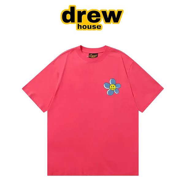 Drew House 新款趣味花朵小太陽花笑臉短袖T恤