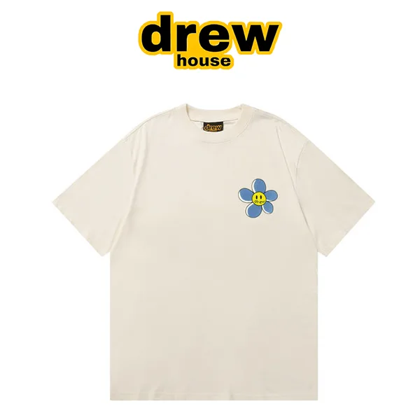 Drew House 新款趣味花朵小太陽花笑臉短袖T恤