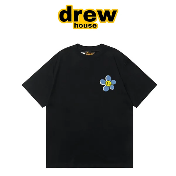 Drew House 新款趣味花朵小太陽花笑臉短袖T恤