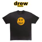 Drew House 賈斯汀比伯 水洗做舊裂紋破壞笑臉短袖T恤