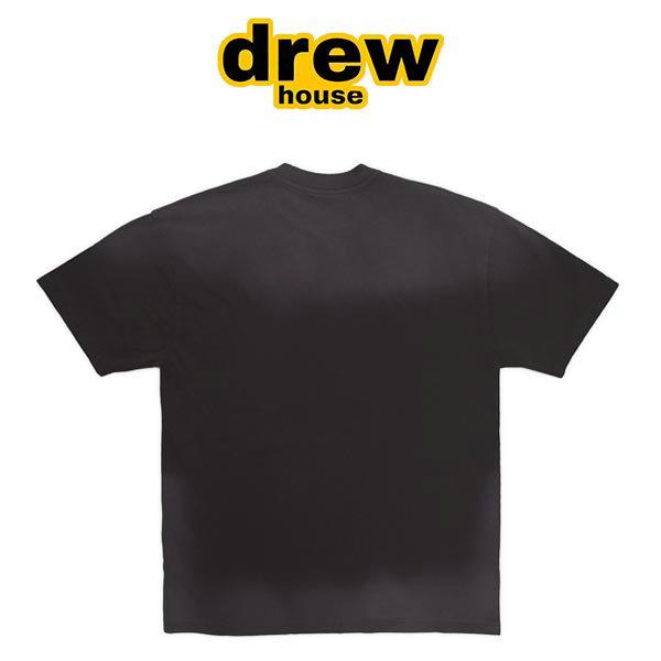 Drew House 賈斯汀比伯 水洗做舊裂紋破壞笑臉短袖T恤 Drew House 賈斯汀比伯 水洗做舊裂紋破壞笑臉短袖T恤