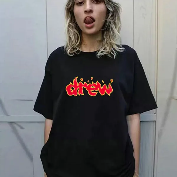 Drew House 火焰塗鴉 drew 字母短袖T恤 Drew House 火焰塗鴉 drew 字母短袖T恤
