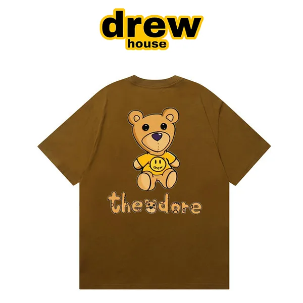 Drew House 新款笑臉卡通泰迪熊小熊短袖T恤