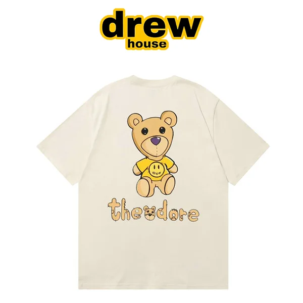 Drew House 新款笑臉卡通泰迪熊小熊短袖T恤
