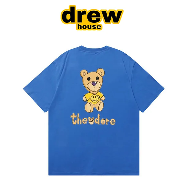 Drew House 新款笑臉卡通泰迪熊小熊短袖T恤