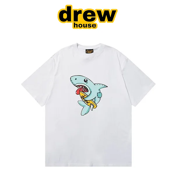 Drew House Figment 新款衝浪鯊魚圖案圓領短袖T恤