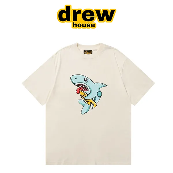 Drew House Figment 新款衝浪鯊魚圖案圓領短袖T恤