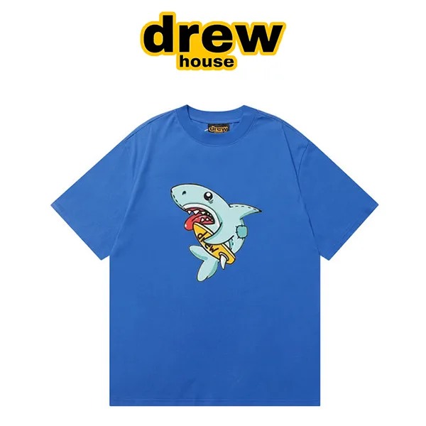 Drew House Figment 新款衝浪鯊魚圖案圓領短袖T恤