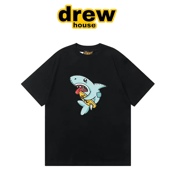 Drew House Figment 新款衝浪鯊魚圖案圓領短袖T恤