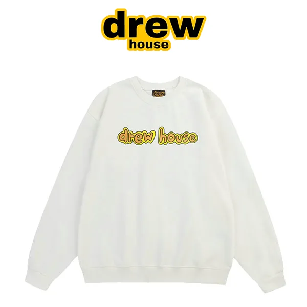 Drew House 賈斯汀比伯 黃色字母標語圓領套頭衛衣