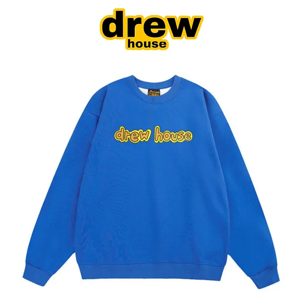 Drew House 賈斯汀比伯 黃色字母標語圓領套頭衛衣