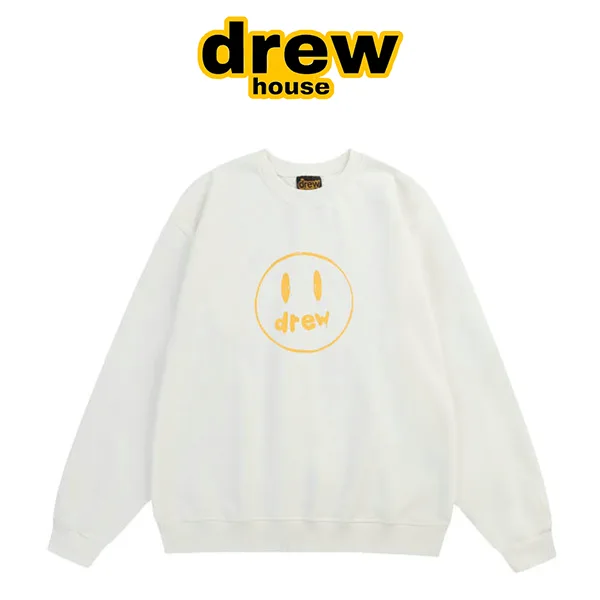 Drew House 比伯歐陽娜娜同款 手繪塗鴉笑臉印花圓領衛衣