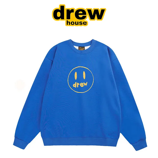 Drew House 比伯歐陽娜娜同款 手繪塗鴉笑臉印花圓領衛衣
