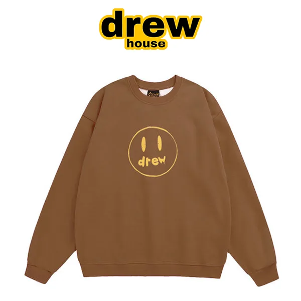Drew House 比伯歐陽娜娜同款 手繪塗鴉笑臉印花圓領衛衣