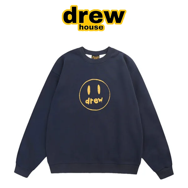 Drew House 比伯歐陽娜娜同款 手繪塗鴉笑臉印花圓領衛衣
