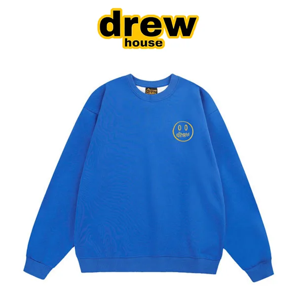 Drew House 比伯歐陽娜娜同款 素描刺繡笑臉圓領套頭衛衣