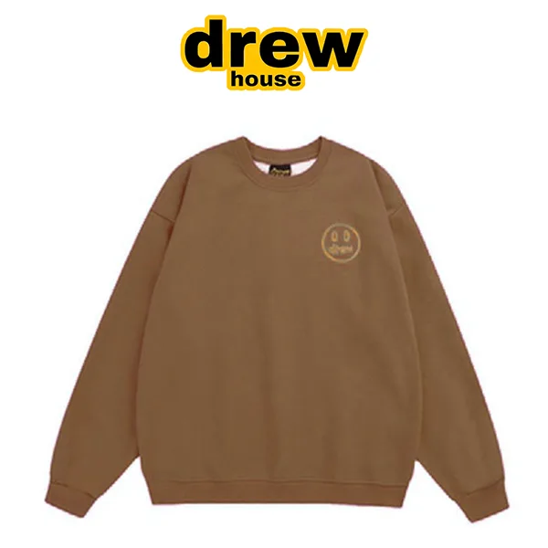 Drew House 比伯歐陽娜娜同款 素描刺繡笑臉圓領套頭衛衣