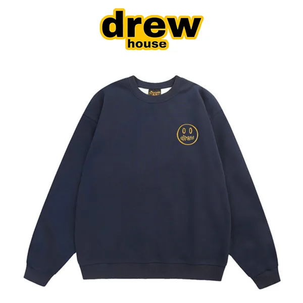 Drew House 比伯歐陽娜娜同款 素描刺繡笑臉圓領套頭衛衣