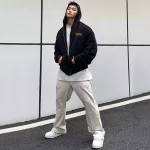 Drew House 比伯同款 背後笑臉字母拉鍊衛衣連帽外套 黑色