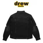 Drew House 比伯同款 鋼印笑臉字母分割破壞水洗牛仔外套夾克