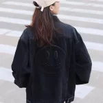 Drew House 比伯同款 鋼印笑臉字母分割破壞水洗牛仔外套夾克