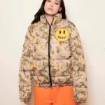 Drew House 笑臉天堂鳥楓葉迷彩羽絨棉服外套