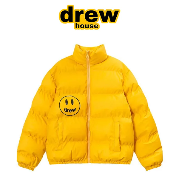 Drew House 笑臉立領棉服羽絨外套 黃色