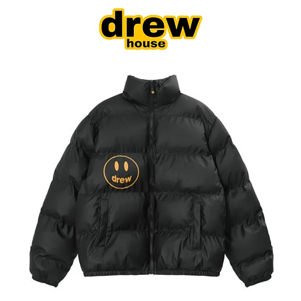 Drew House 笑臉立領棉服羽絨外套 黑色