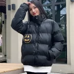 Drew House 笑臉立領棉服羽絨外套 黑色