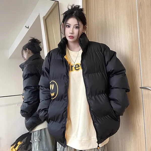 Drew House 笑臉立領棉服羽絨外套 黑色