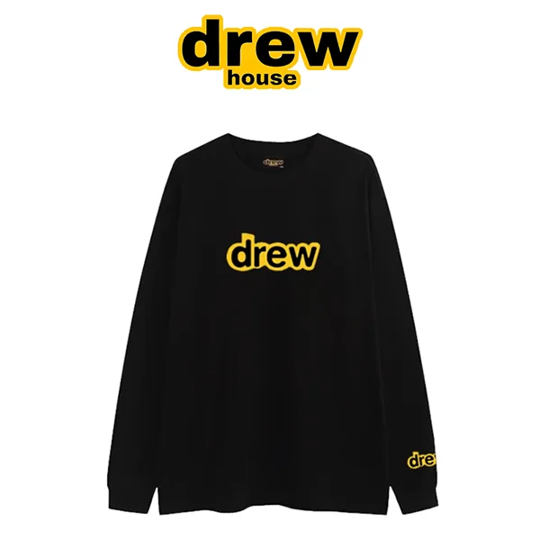 Drew House 賈斯汀比伯 drew 字母圓領長袖T恤