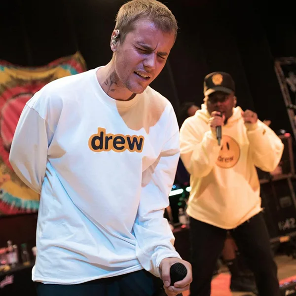Drew House 賈斯汀比伯 drew 字母圓領長袖T恤
