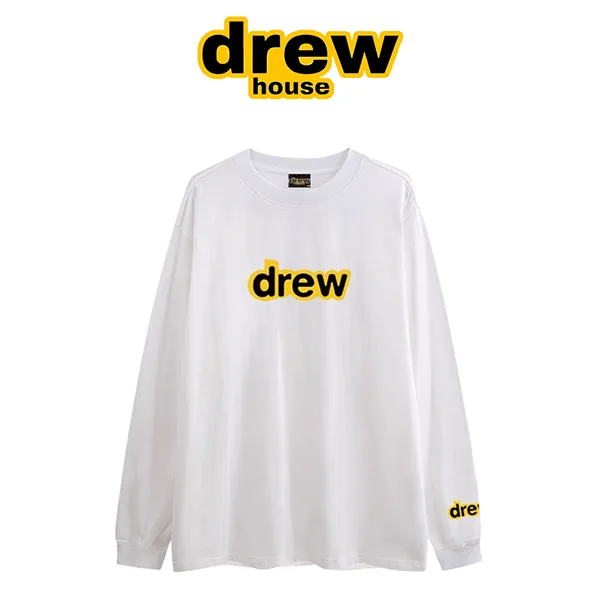 Drew House 賈斯汀比伯 drew 字母圓領長袖T恤