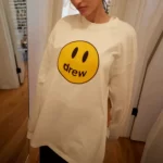 Drew House 賈斯汀比伯 笑臉印花圓領長袖T恤